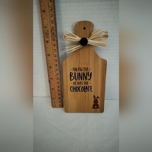 Decorative Wooden Bunny Cutting Board Chalk Couture